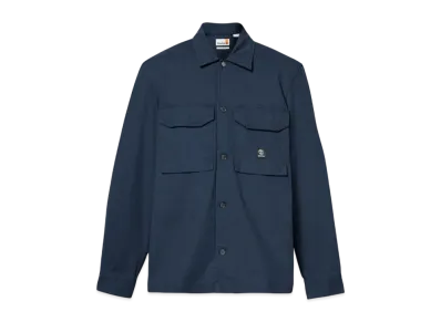 Timberland Men's Washed Heavy Twill Overshirt "Dark Sapphire"
