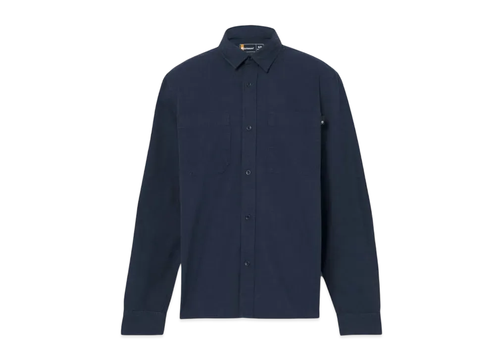 Timberland Men's Long Sleep Wyndham Poplin Shirt "Dark Sapphire"