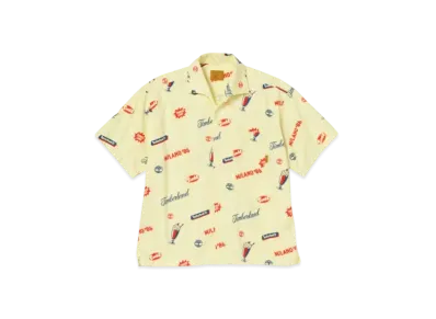 Timberland Allgender Short Sleeve Open Collar Shirt "Yellow"