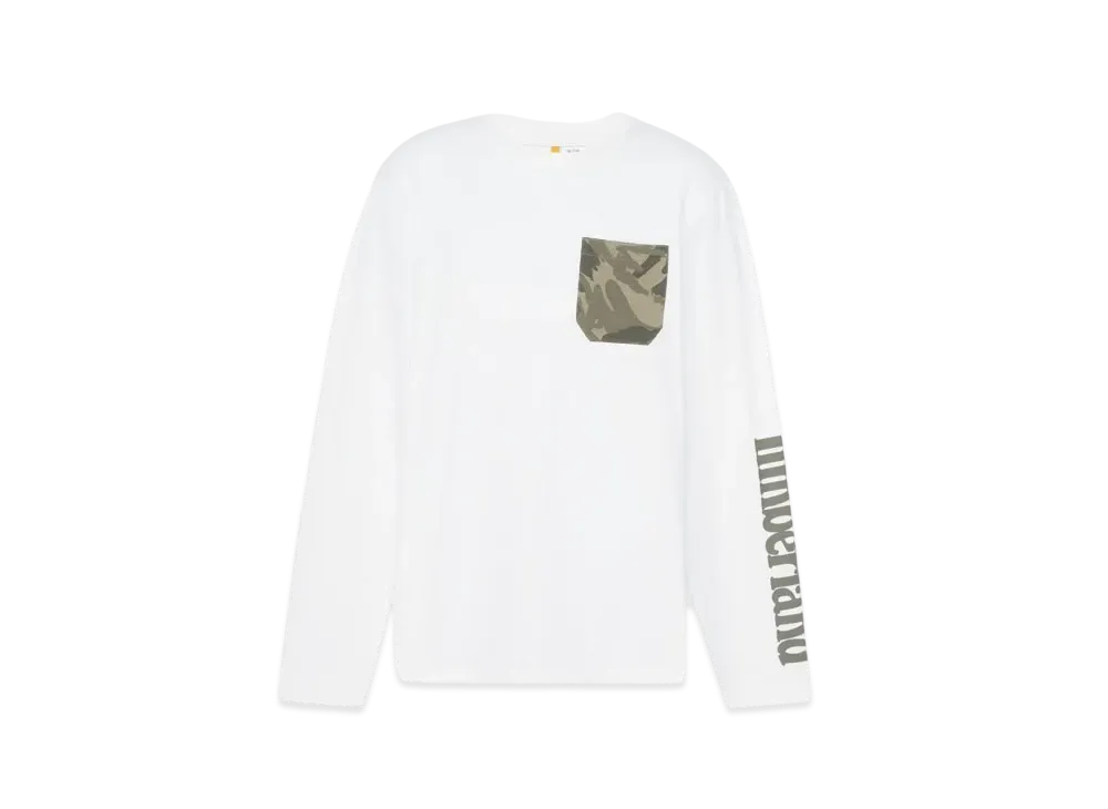 Timberland Men's Long Sleep Camo Pocket Tee "White"