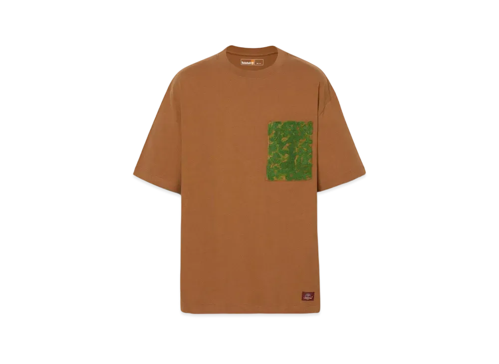 Timberland Allgender Short Sleeve Embroidery Pocket Tee "Medium Brown"