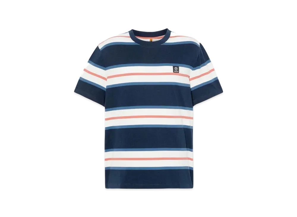 Timberland Men's Short Sleeve Stripe Tee "Dark Sapphire"