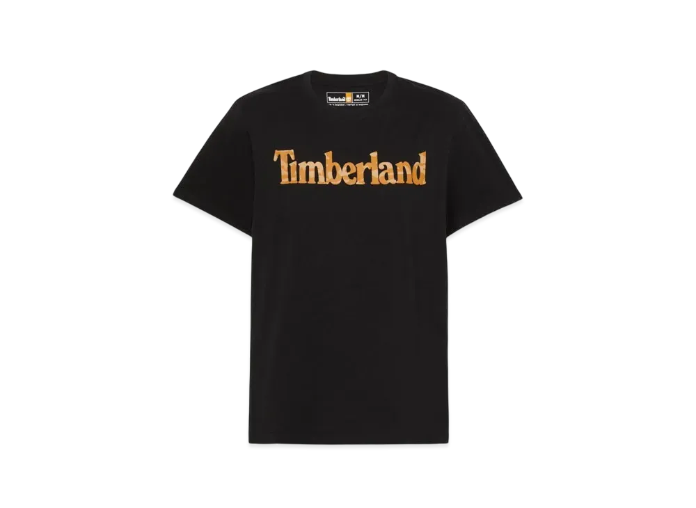 Timberland Men's Short Sleeve Northwood Word Mark Camo Tee "Black"