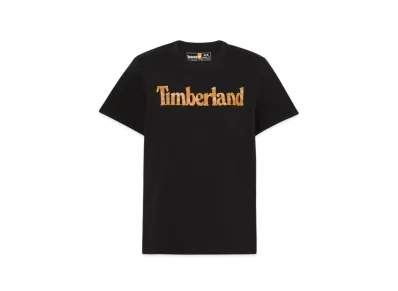 Timberland Men's Short Sleeve Northwood Word Mark Camo Tee "Black"