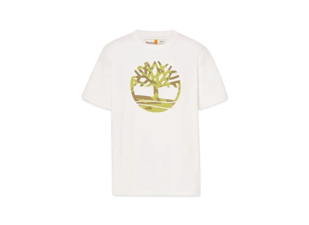 Timberland Men's Short Sleeve Northwood Tree Camo Logo Tee "White"