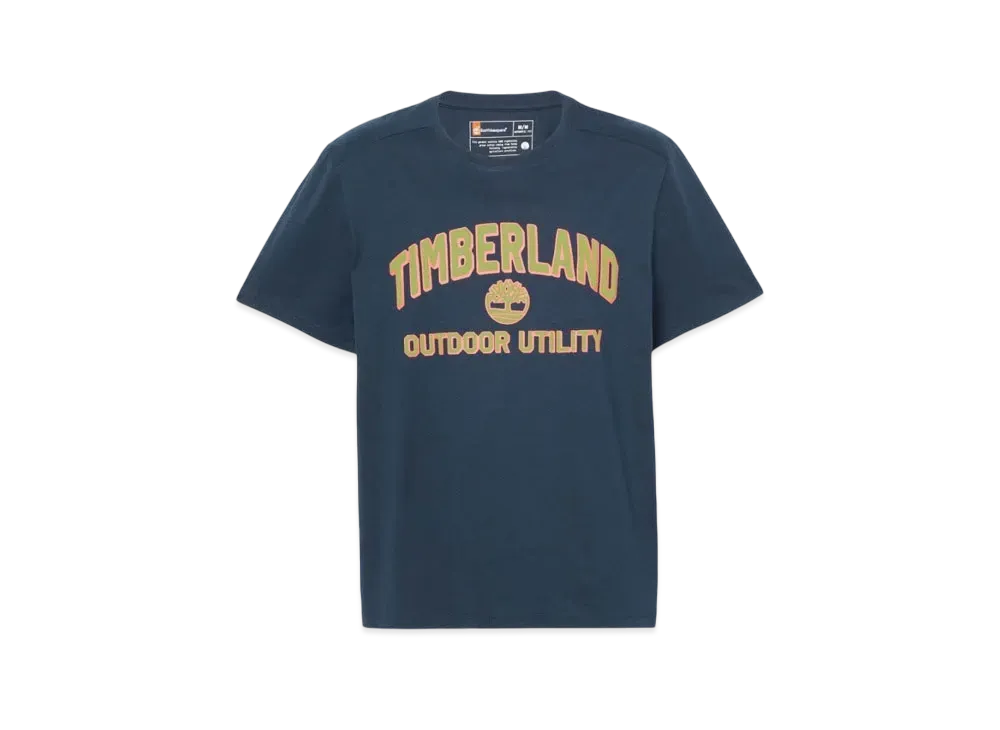 Timberland Men's Short Sleeve Logo Graphic Tee "Dark Sapphire"