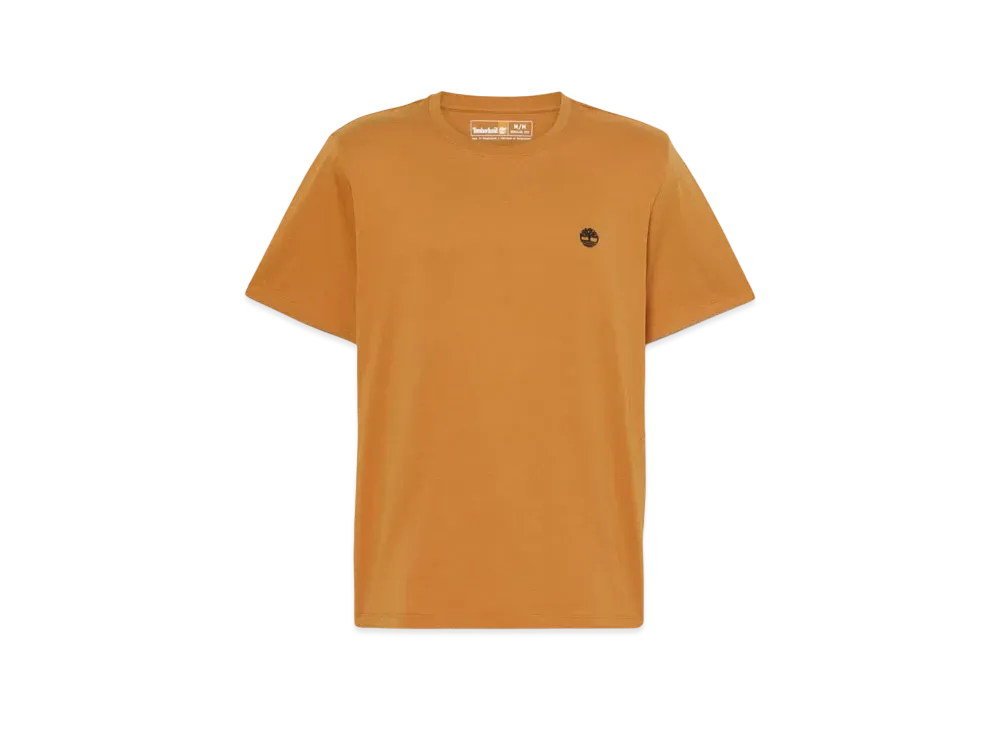 Timberland Men's Short Sleeve Oyster River Chest Logo Tee "Wheat"