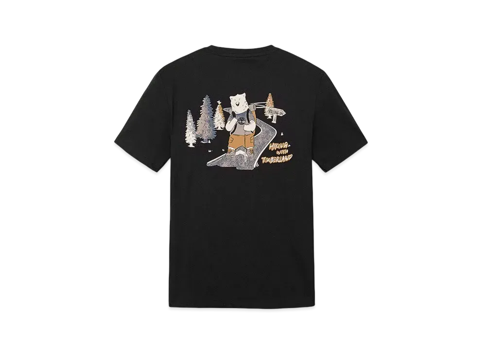 Timberland Allgender Short Sleeve Back Print Graphic Tee "Black"