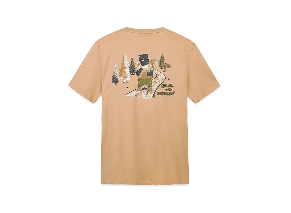 Timberland Allgender Short Sleeve Back Print Graphic Tee "Light Wheat Boots"