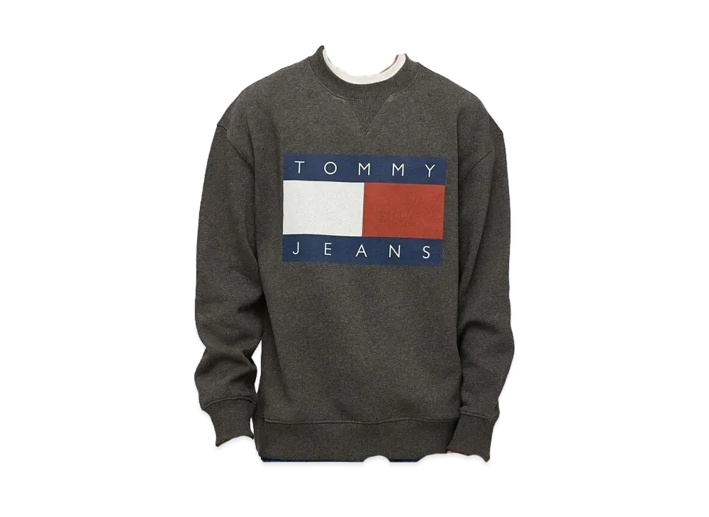 TOMMY HILFIGER Relaxed Melange Flag Sweatshirt "Gray"