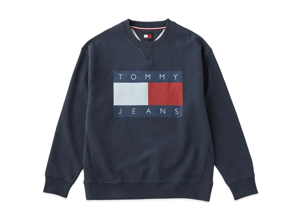 TOMMY HILFIGER Relaxed Melange Flag Sweatshirt "Navy"