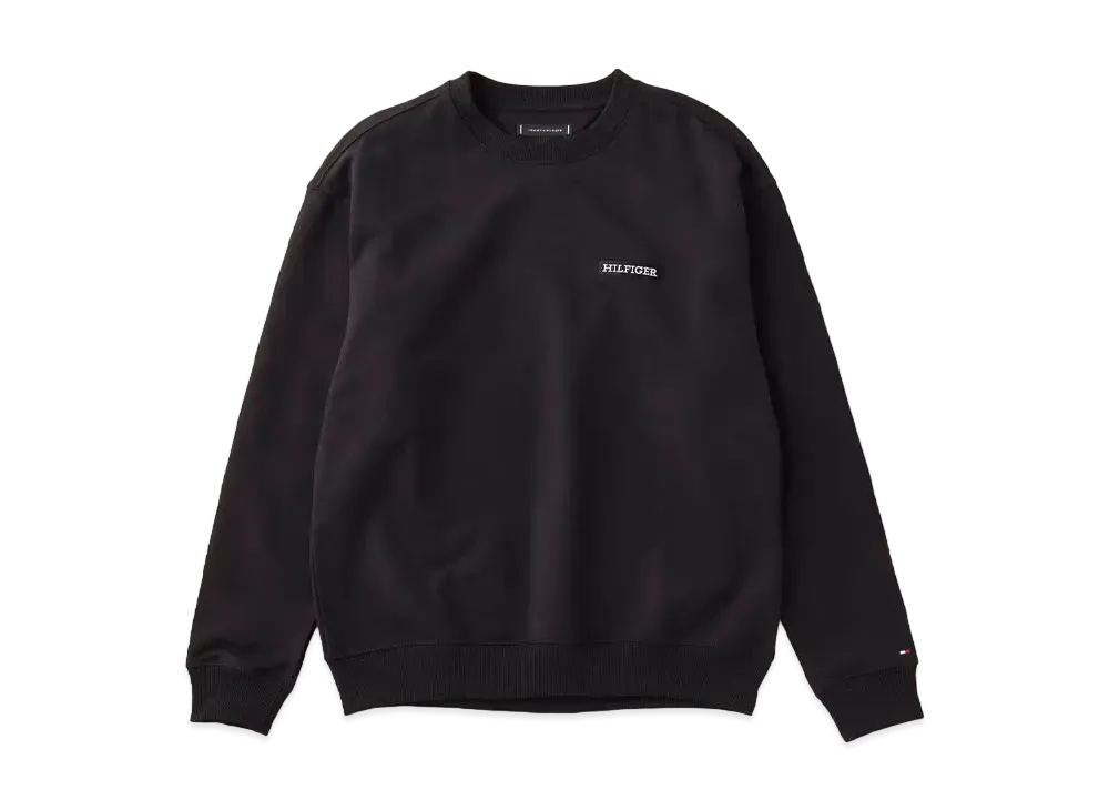 TOMMY HILFIGER Monotype Heavy Twill Sweatshirt "Black"