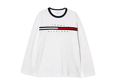 TOMMY HILFIGER Logo Long Sleeve T-Shirt / Tino Tee "White"