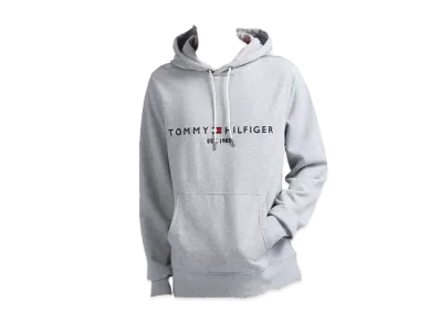 TOMMY HILFIGER Embroidered Logo Hoodie "Grey"