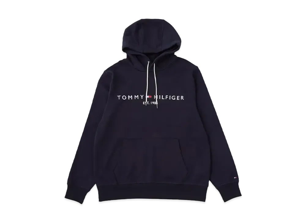 TOMMY HILFIGER Embroidered Logo Hoodie "Navy"