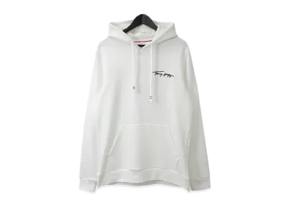 TOMMY HILFIGER Signature Pique Pullover Hoodie American Casual Sweatshirt Hoodie Unzi Wear "White"