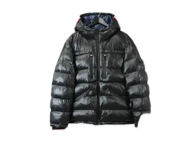 TOMMY HILFIGER Shiny Hoodie Puff Jacket Us Model Puff Blouson "Black"