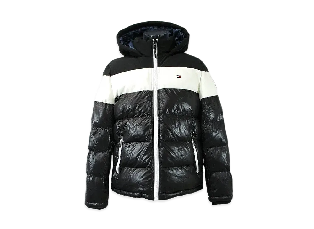 TOMMY HILFIGER Nylon Hooded Puff Blouson "Black"
