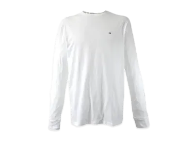TOMMY JEANS Tommy Jeans Iconic Logo Long Sleeve T-Shirt "BrightWhite"