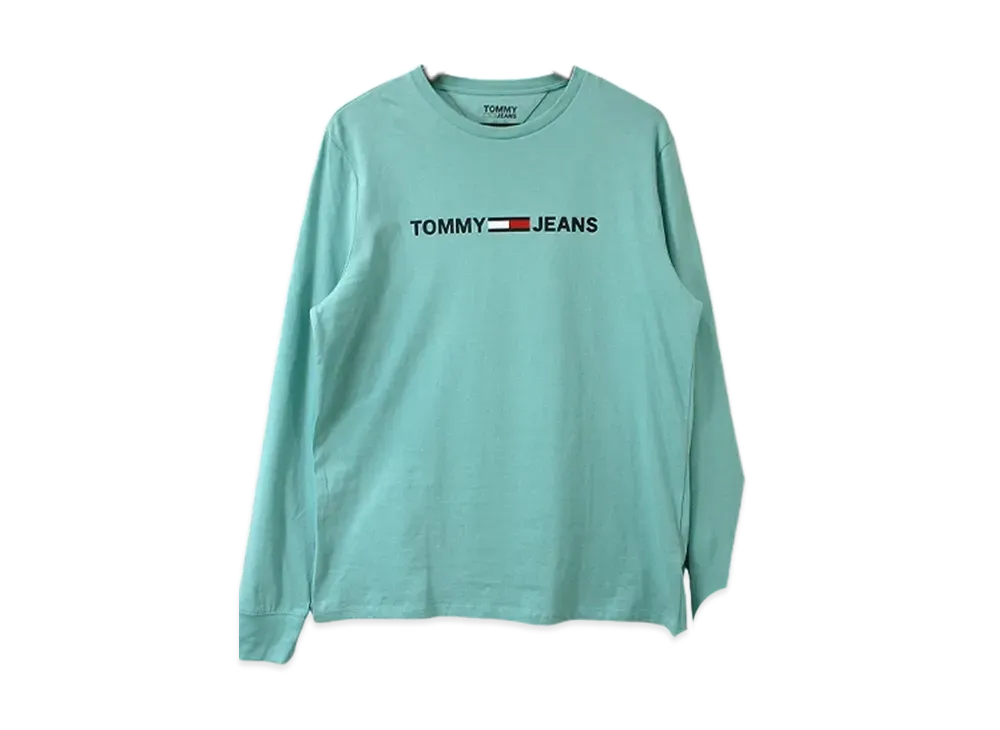 TOMMY JEANS Horizon Long Sleeve T-Shirt Us Model "DustyPeacock"