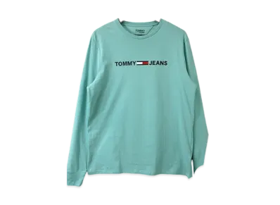 TOMMY JEANS Horizon Long Sleeve T-Shirt Us Model "DustyPeacock"
