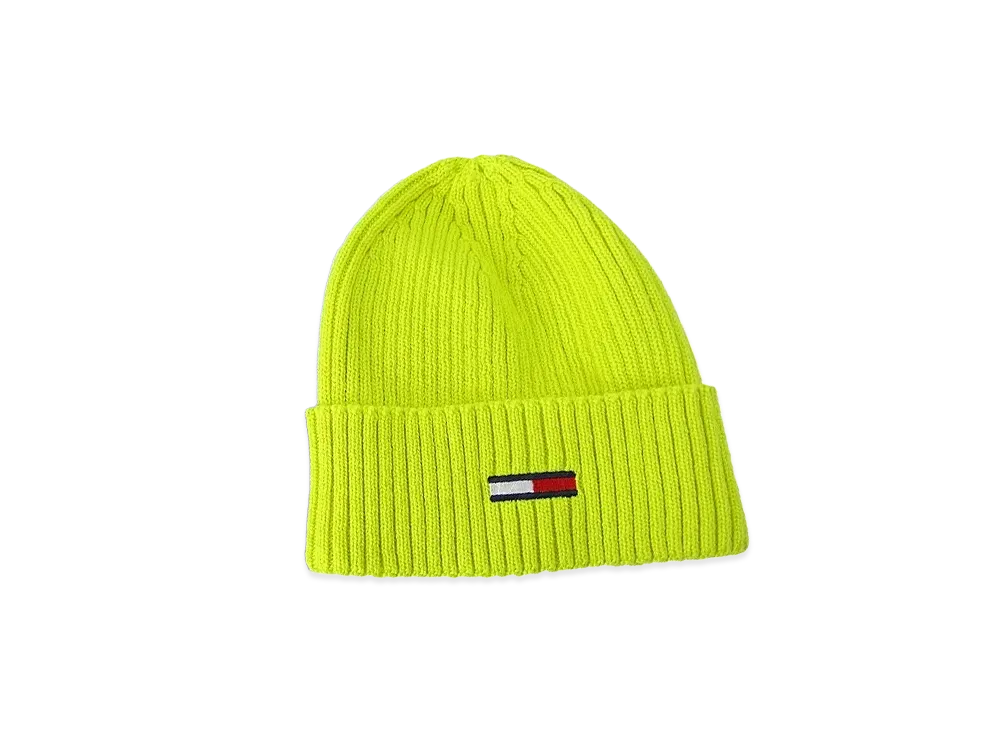 TOMMY JEANS Flag Rib Beanie "SolarYellow"
