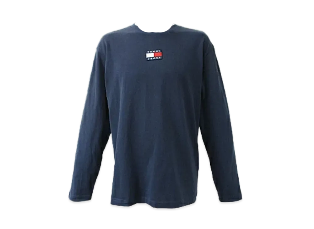 TOMMY JEANS Long Sleeve Tommy Badge T-Shirt Eu Model "TwilightNavy"
