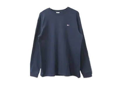 TOMMY JEANS Serif Linear Long Sleeve Chest Logo T-Shirt Eu Model "TwilightNavy"