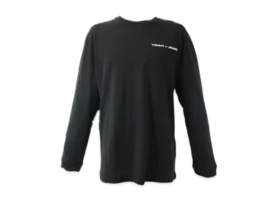 TOMMY JEANS Chest Logo Embroidery Long Sleeve T-Shirt "Black"