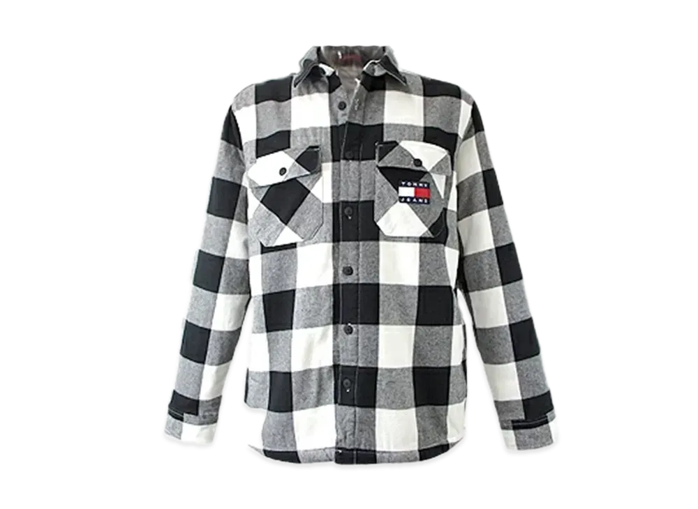 TOMMY JEANS Back Boa Overcheck Shirt "White/Check"