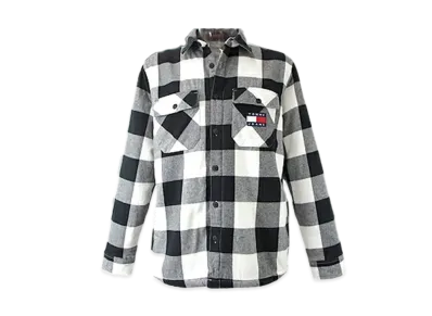 TOMMY JEANS Back Boa Overcheck Shirt "White/Check"