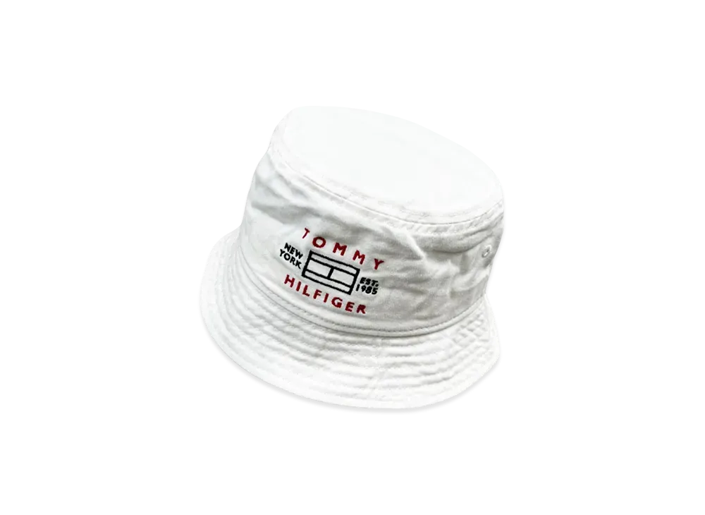 TOMMY HILFIGER Mens Jeff Bucket Hat "White"