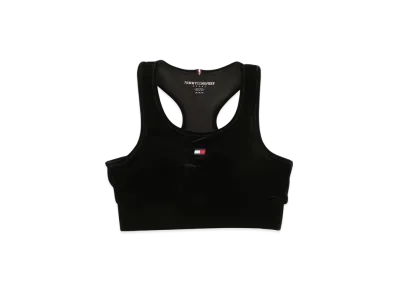 TOMMY HILFIGER Velvet Fitness Yoga Sport Bra "Black"