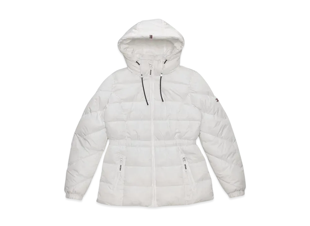 TOMMY HILFIGER Water Resistant Hooded Padded Jacket "White"