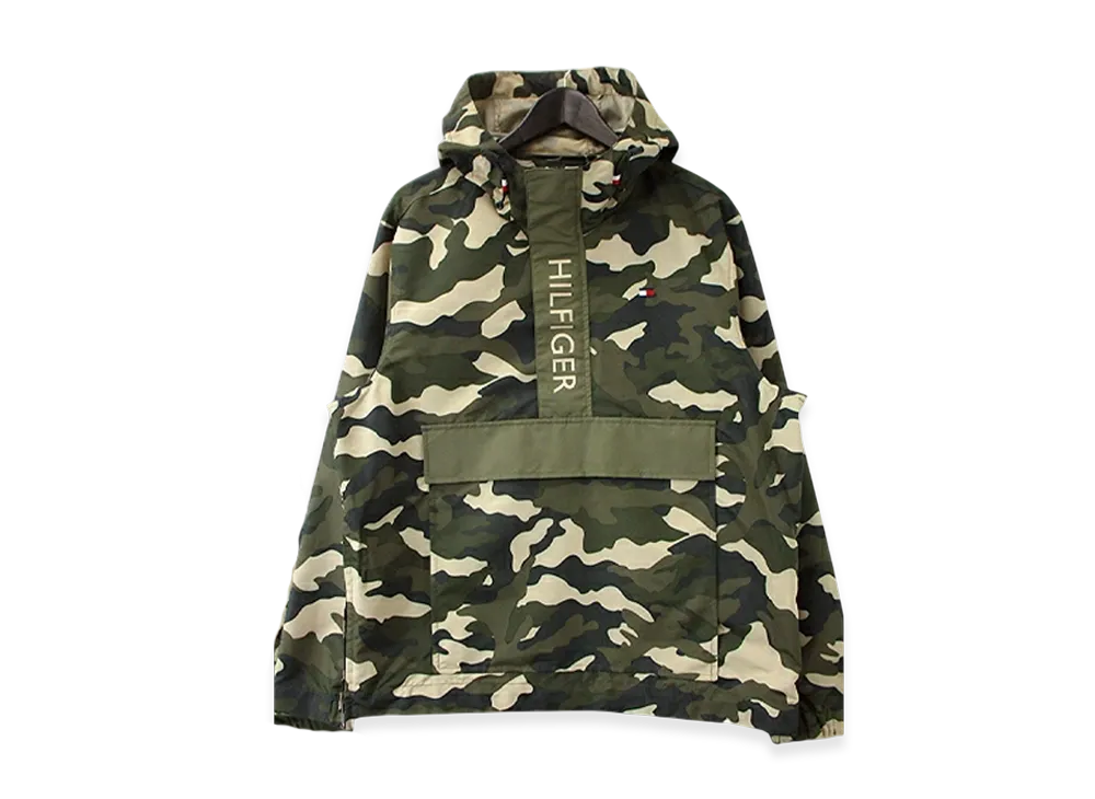 TOMMY HILFIGER Nylon Half Zip Anorak Parka "Camouflage"
