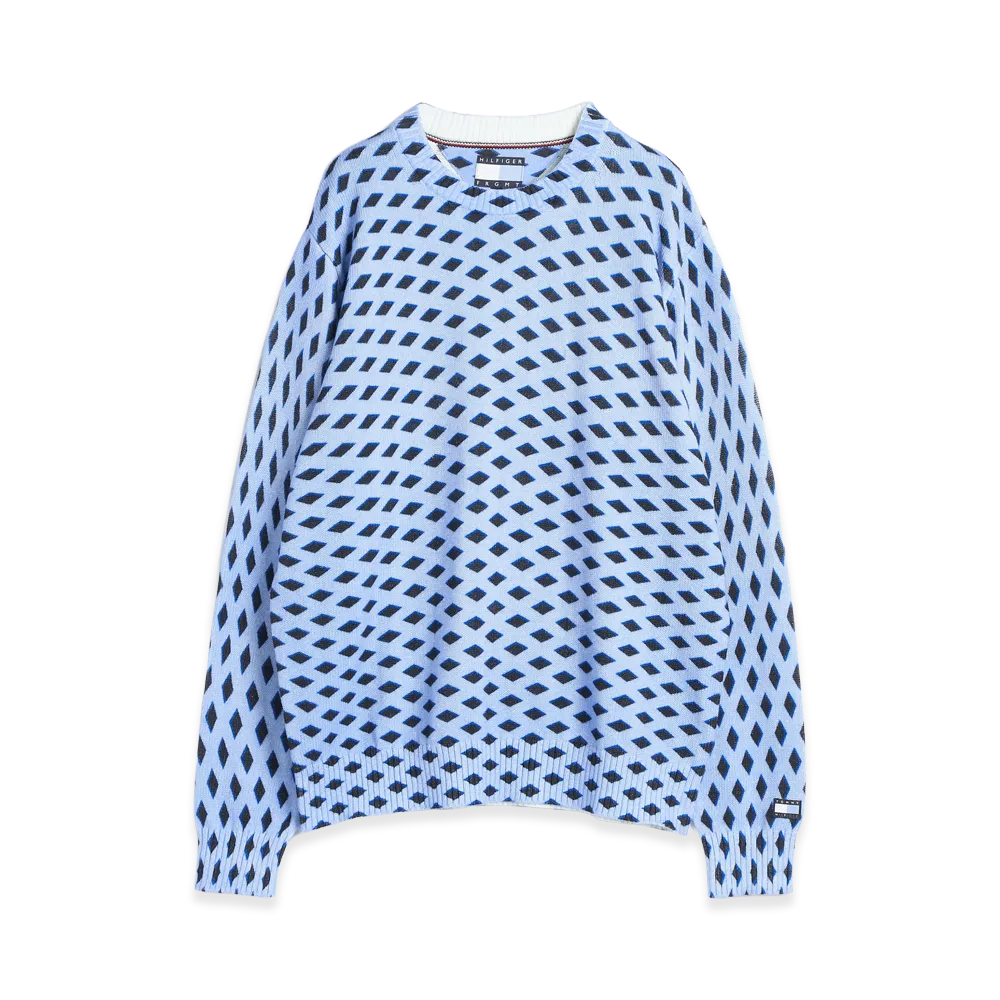 TOMMY HILFIGER x FRAGMENT Diamond Check Sweater "Blue"