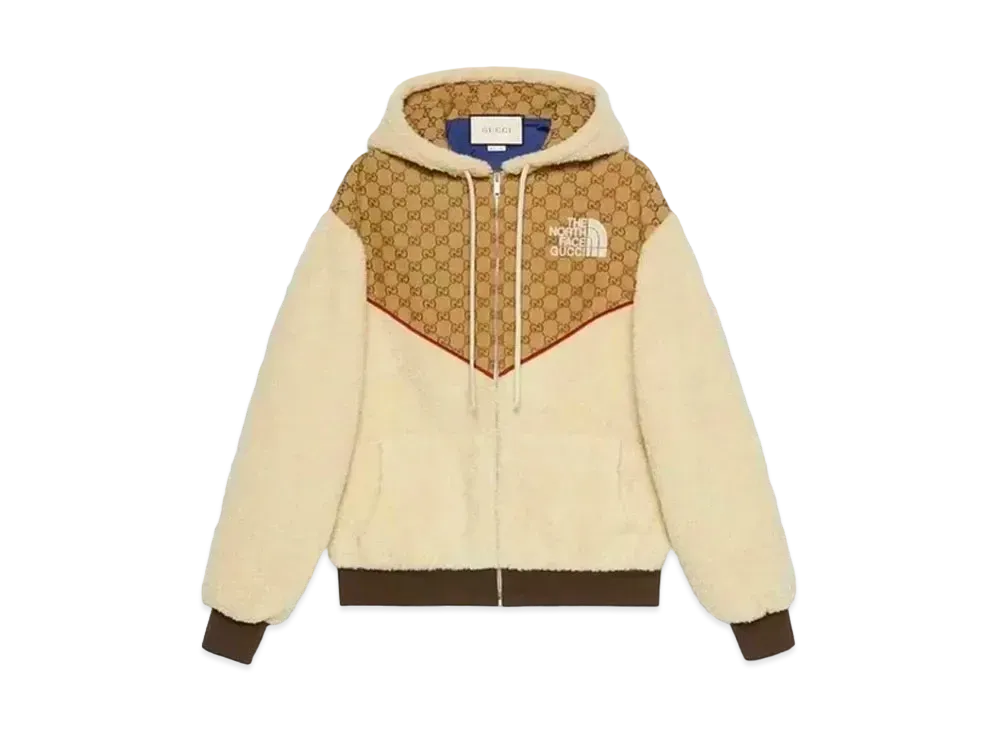 GUCCI x The North Face GG Canvas Shearling Jacket "Beige"