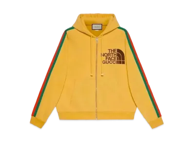 GUCCI x The North Face Web Print Cotton Sweatshirt "Gold"