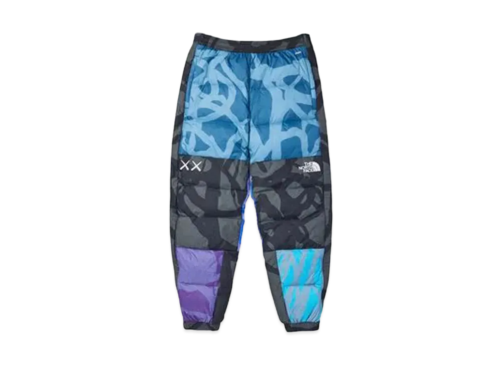 The North Face Kaws Puffer Pants "Blue Purple"