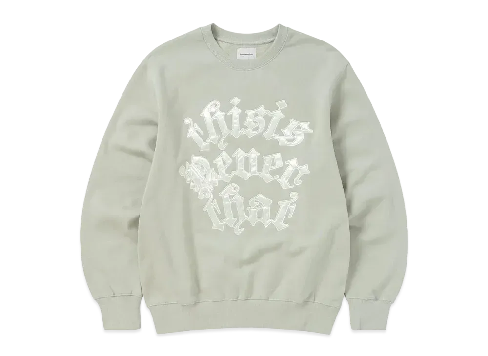 thisisneverthat Fortuna Applique Crewneck "Stone"