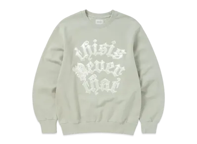 thisisneverthat Fortuna Applique Crewneck "Stone"