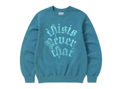 thisisneverthat Fortuna Applique Crewneck "Dark Teal"