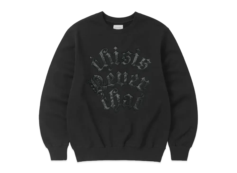 thisisneverthat Fortuna Applique Crewneck "Black"