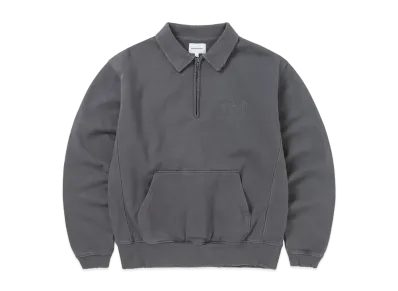 thisisneverthat Half Zip Polo Sweatshirt "Dark Grey"