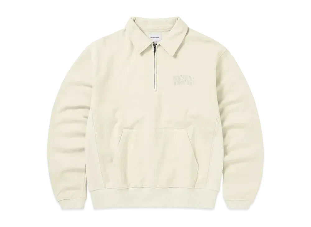 thisisneverthat Half Zip Polo Sweatshirt "Natural"