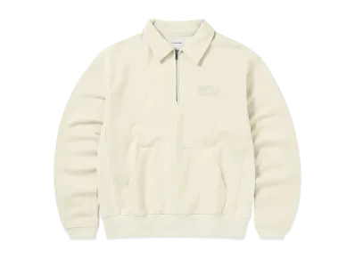 thisisneverthat Half Zip Polo Sweatshirt "Natural"