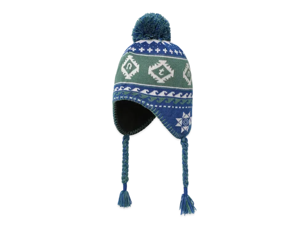 thisisneverthat Pom Earflap Beanie "Blue"