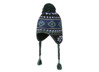 thisisneverthat Pom Earflap Beanie "Black"