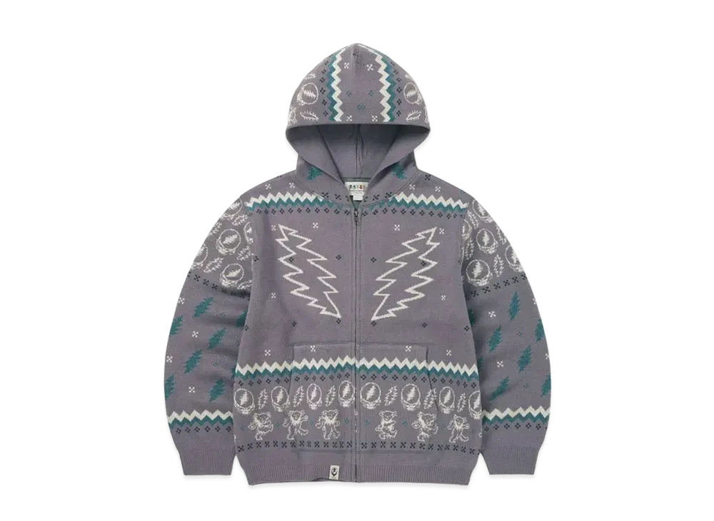 thisisneverthat GD Iconography Knit Zip Hoodie "Lavender"