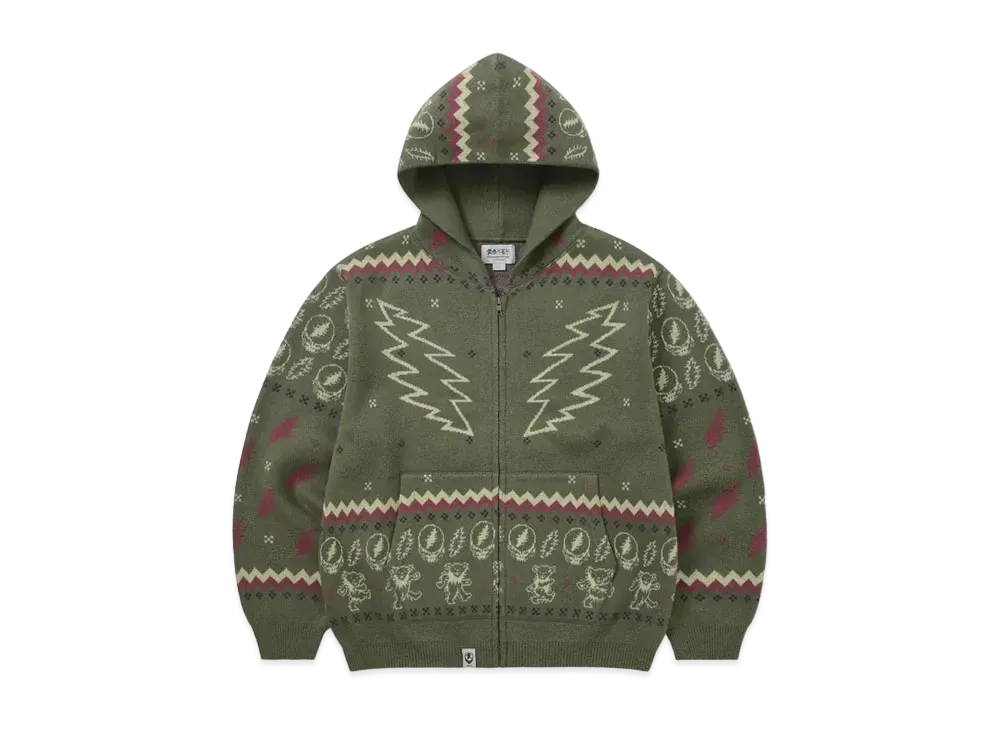 thisisneverthat GD Iconography Knit Zip Hoodie "Mud"